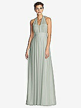 Front View Thumbnail - Willow Green & Metallic Gold After Six Bridesmaid Dress 6749