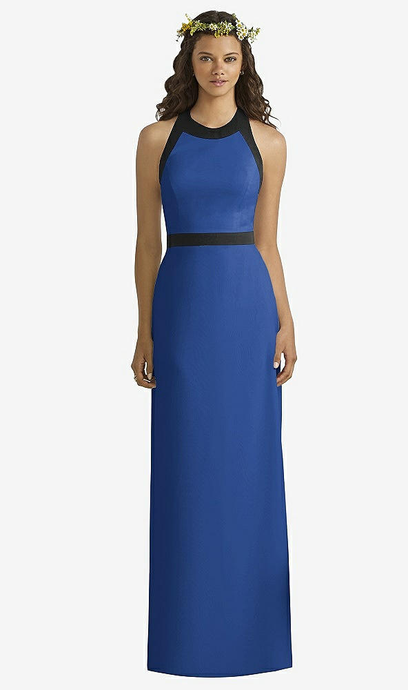 Front View - Classic Blue & Black Social Bridesmaids Style 8163