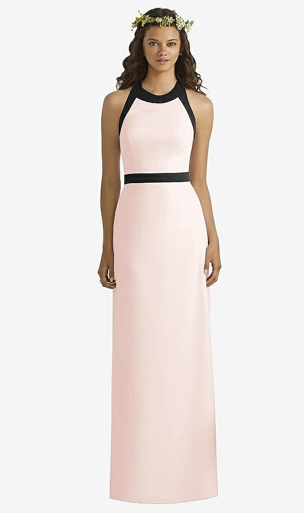 Front View - Blush & Black Social Bridesmaids Style 8163