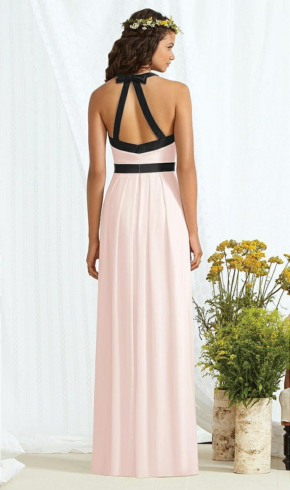 Back View - Blush & Black Social Bridesmaids Style 8163