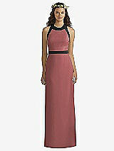 Front View Thumbnail - English Rose & Black Social Bridesmaids Style 8163