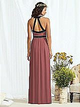 Rear View Thumbnail - English Rose & Black Social Bridesmaids Style 8163