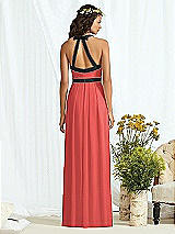 Rear View Thumbnail - Perfect Coral & Black Social Bridesmaids Style 8163