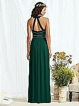 Rear View Thumbnail - Hunter Green & Black Social Bridesmaids Style 8163