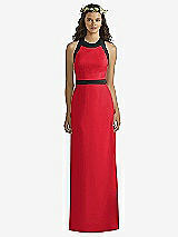 Front View Thumbnail - Parisian Red & Black Social Bridesmaids Style 8163