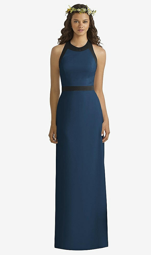 Front View - Sofia Blue & Black Social Bridesmaids Style 8163