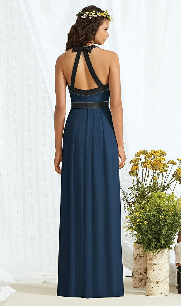 Back View - Sofia Blue & Black Social Bridesmaids Style 8163