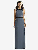 Front View Thumbnail - Silverstone & Black Social Bridesmaids Style 8163