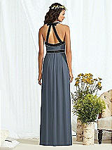 Rear View Thumbnail - Silverstone & Black Social Bridesmaids Style 8163