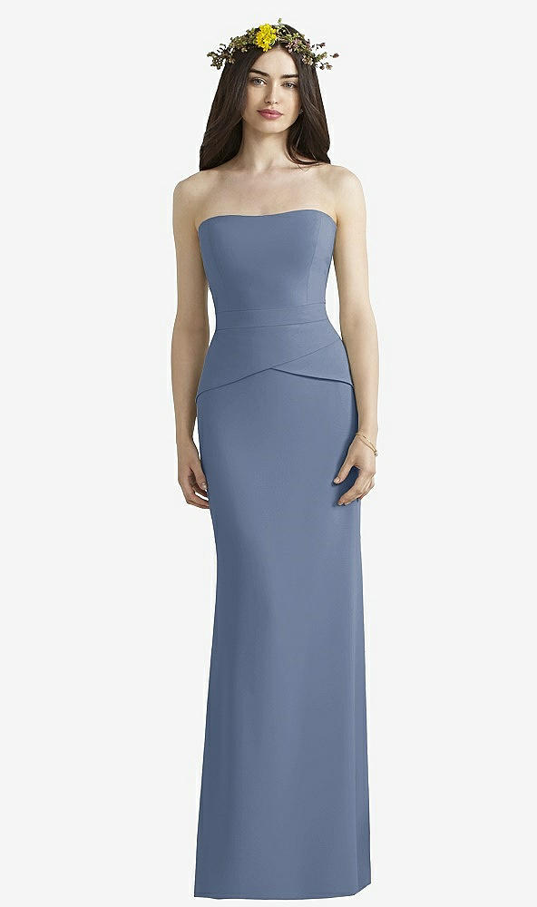 Front View - Larkspur Blue Social Bridesmaids Style 8165