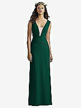 Front View Thumbnail - Hunter Green & Cameo Social Bridesmaids Style 8166