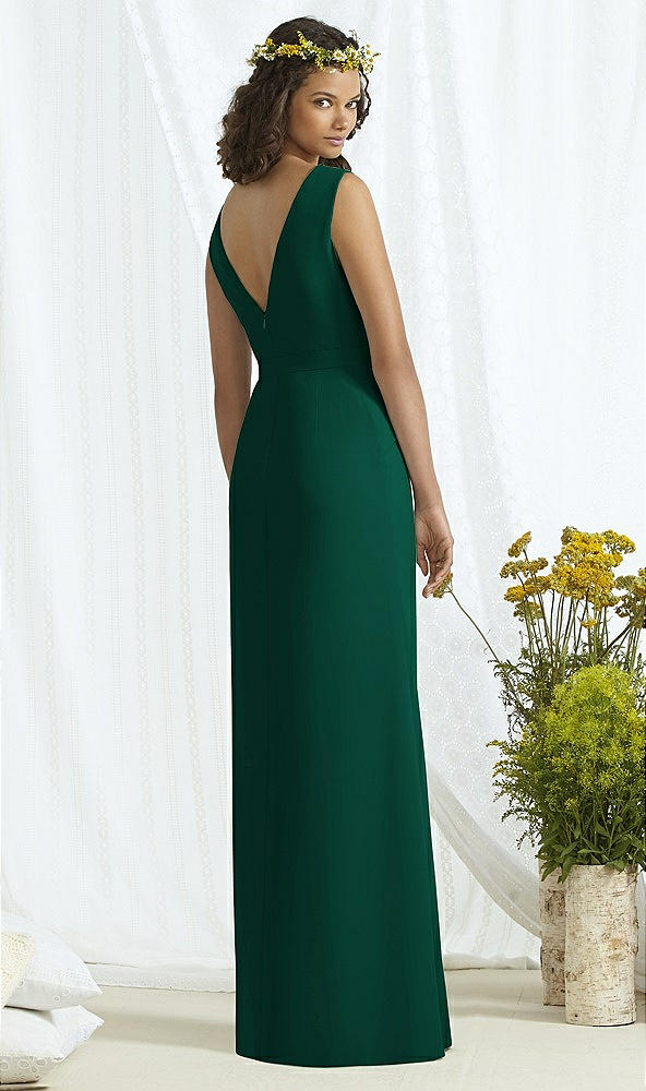 Back View - Hunter Green & Cameo Social Bridesmaids Style 8166