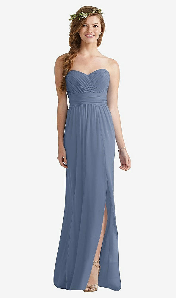 Front View - Larkspur Blue Social Bridesmaids Style 8167