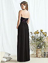 Rear View Thumbnail - Aubergine & Off White Social Bridesmaids Style 8171