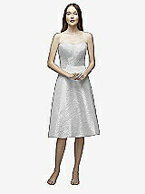 Front View Thumbnail - Metallic Silver Lela Rose Bridesmaid Style LR229