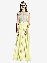 Front View Thumbnail - Butter Yellow & Oyster Dessy Collection Junior Bridesmaid JR532