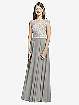 Front View Thumbnail - Chelsea Gray & Oyster Dessy Collection Junior Bridesmaid JR532