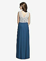 Rear View Thumbnail - Dusk Blue & Oyster Dessy Collection Junior Bridesmaid JR532