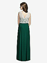 Rear View Thumbnail - Hunter Green & Oyster Dessy Collection Junior Bridesmaid JR532