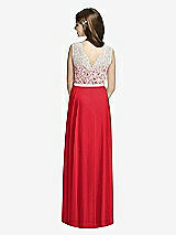 Rear View Thumbnail - Parisian Red & Oyster Dessy Collection Junior Bridesmaid JR532