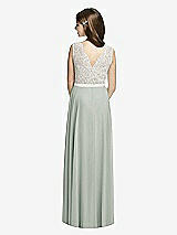 Rear View Thumbnail - Willow Green & Oyster Dessy Collection Junior Bridesmaid JR532