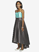 Front View Thumbnail - Caviar Gray & Coastal Dessy Collection Junior Bridesmaid JR533