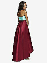 Rear View Thumbnail - Burgundy & Coastal Dessy Collection Junior Bridesmaid JR533