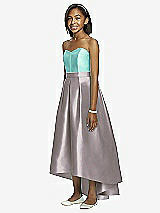 Front View Thumbnail - Cashmere Gray & Coastal Dessy Collection Junior Bridesmaid JR533