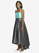 Front View Thumbnail - Gunmetal & Coastal Dessy Collection Junior Bridesmaid JR533