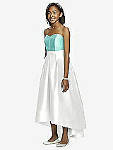 Front View Thumbnail - White & Coastal Dessy Collection Junior Bridesmaid JR533