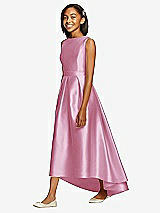 Front View Thumbnail - Powder Pink Dessy Collection Junior Bridesmaid JR534