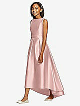 Front View Thumbnail - Rose - PANTONE Rose Quartz Dessy Collection Junior Bridesmaid JR534