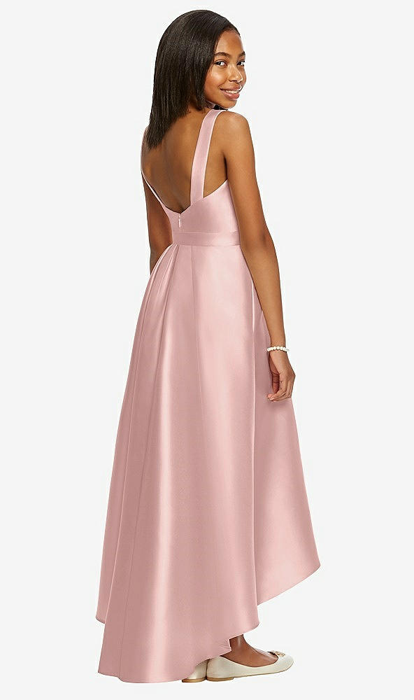 Back View - Rose - PANTONE Rose Quartz Dessy Collection Junior Bridesmaid JR534