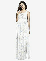 Front View Thumbnail - Bleu Garden Sleeveless Notch Maternity Dress