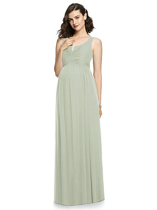 Sleeveless Notch Maternity Dress