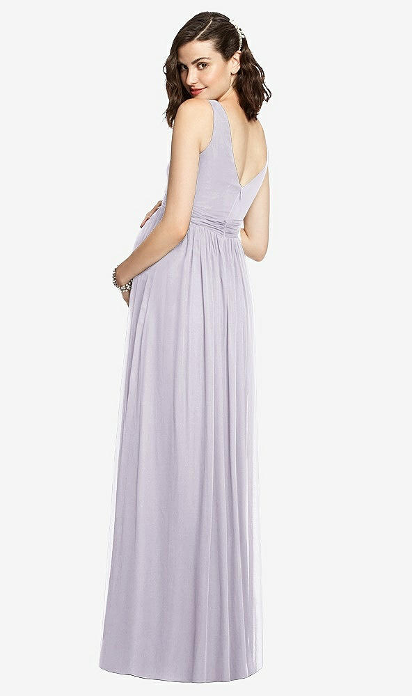 Back View - Moondance Sleeveless Notch Maternity Dress