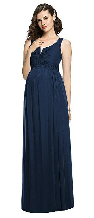 Sleeveless Notch Maternity Dress