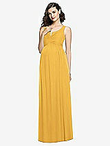 Front View Thumbnail - NYC Yellow Sleeveless Notch Maternity Dress