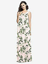 Front View Thumbnail - Palm Beach Print Sleeveless Notch Maternity Dress