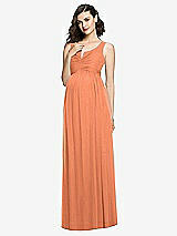 Front View Thumbnail - Sweet Melon Sleeveless Notch Maternity Dress