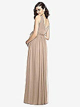 Rear View Thumbnail - Topaz Sleeveless Notch Maternity Dress