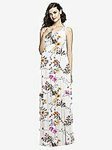 Front View Thumbnail - Butterfly Botanica Ivory Sleeveless Notch Maternity Dress