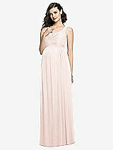 Front View Thumbnail - Blush Sleeveless Notch Maternity Dress