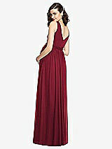 Rear View Thumbnail - Burgundy Sleeveless Notch Maternity Dress