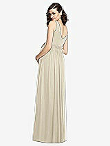 Rear View Thumbnail - Champagne Sleeveless Notch Maternity Dress