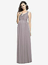 Front View Thumbnail - Cashmere Gray Sleeveless Notch Maternity Dress