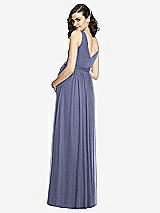 Rear View Thumbnail - French Blue Sleeveless Notch Maternity Dress