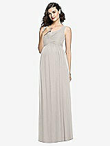 Front View Thumbnail - Oyster Sleeveless Notch Maternity Dress