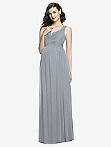 Front View Thumbnail - Platinum Sleeveless Notch Maternity Dress