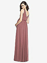 Rear View Thumbnail - Rosewood Sleeveless Notch Maternity Dress